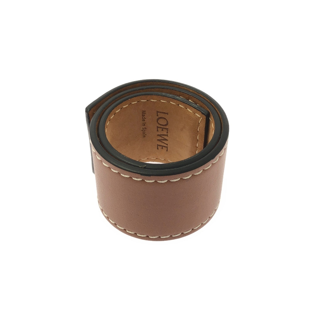 LOEWE / ロエベ | レザー アナグラム ロゴ スラップ ブレスレット |