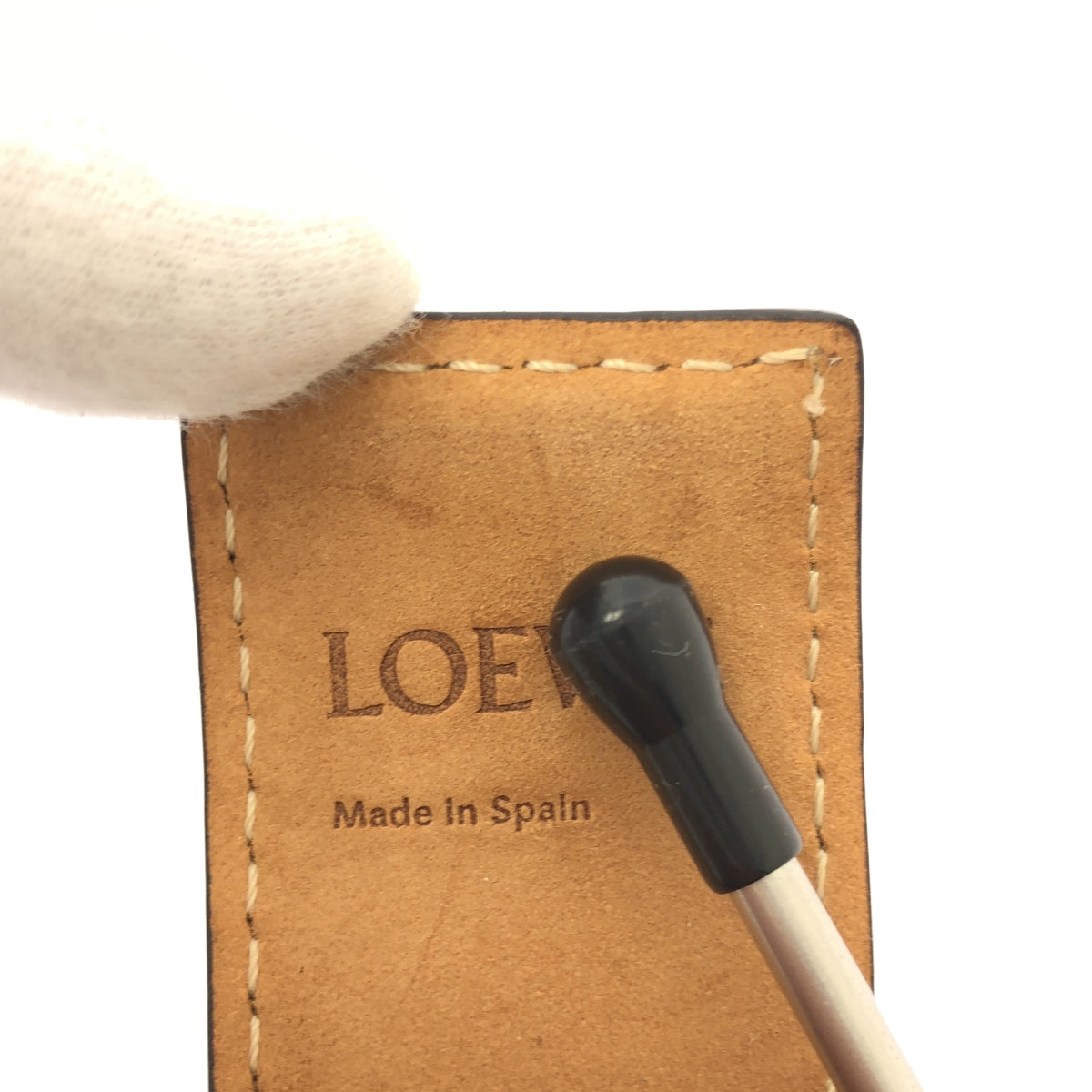 LOEWE / ロエベ | レザー アナグラム ロゴ スラップ ブレスレット |