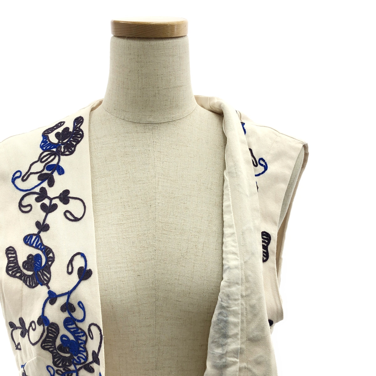 sara mallika / Sara Mallika | 附口袋刺繡 Cache-Coeur 長版背心 / 全襯裡 |