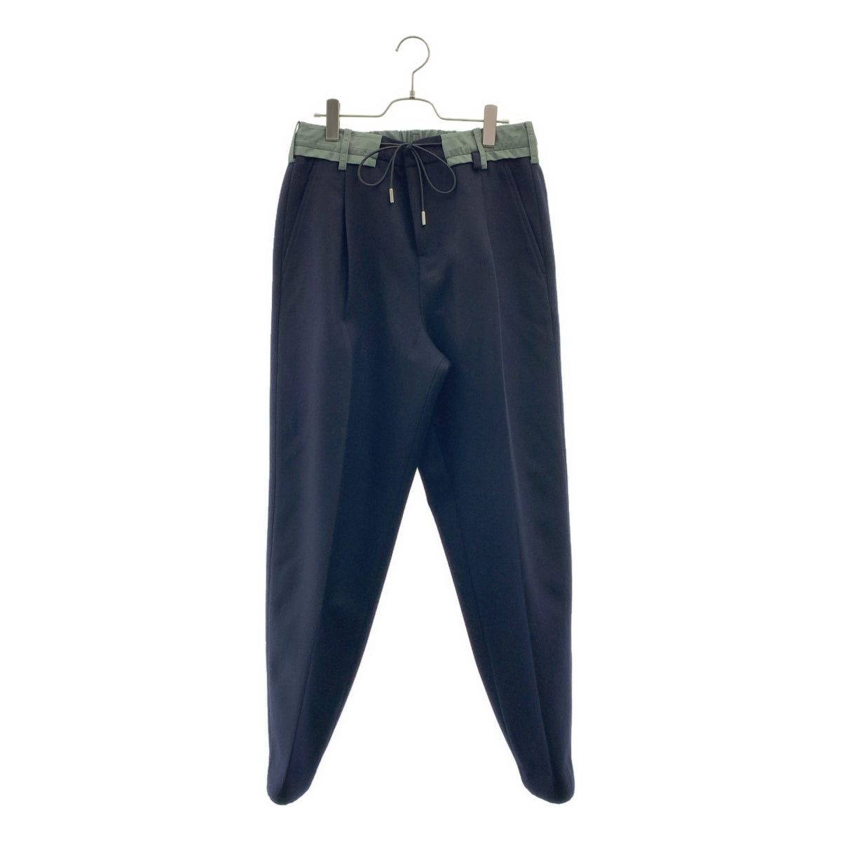 【近全新】sacai | 2024秋冬系列 | 羊毛呢長褲 | 2碼 | 黑色 | 男款