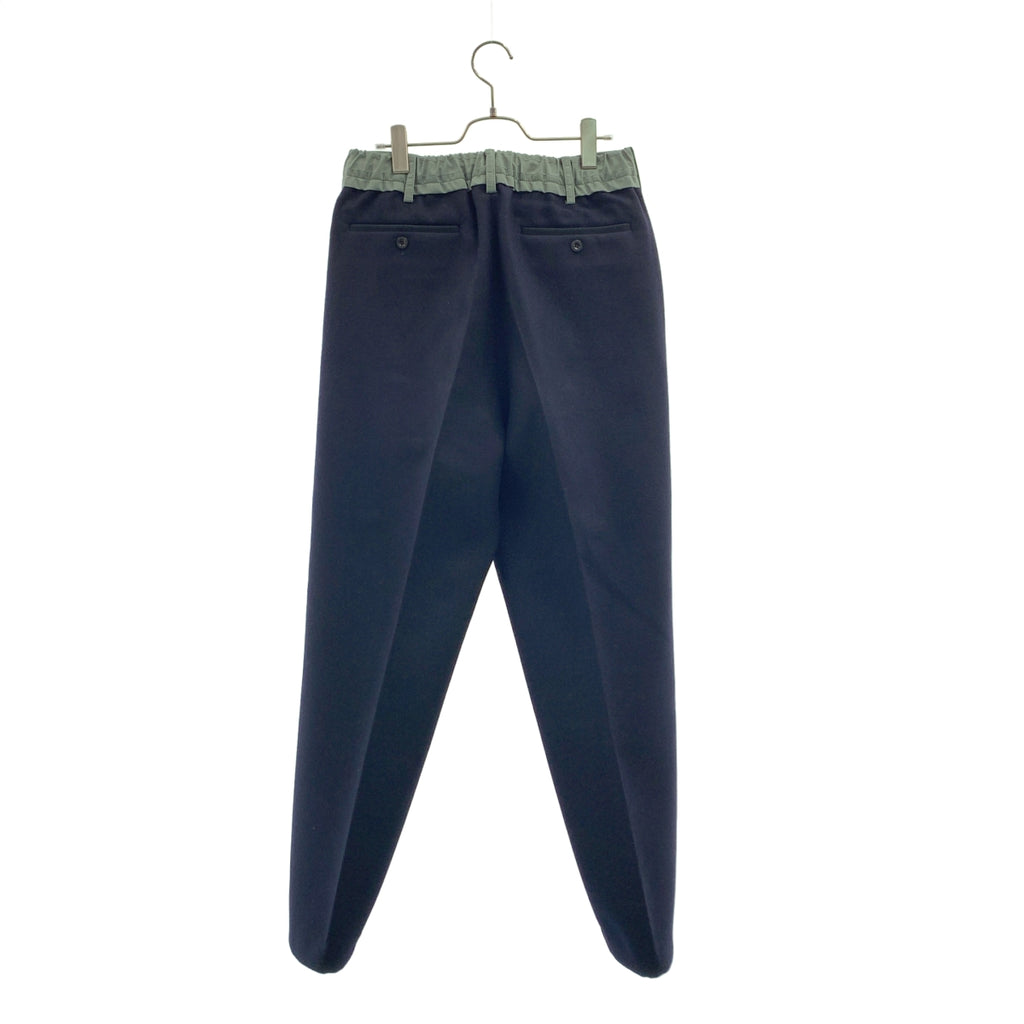 【近全新】sacai | 2024秋冬系列 | 羊毛呢長褲 | 2碼 | 黑色 | 男款