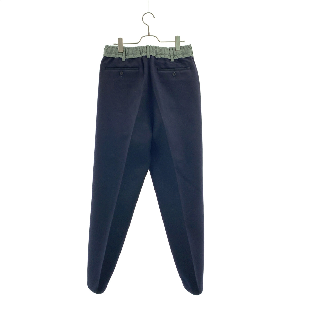 【近全新】sacai | 2024秋冬系列 | 羊毛呢長褲 | 2碼 | 黑色 | 男款