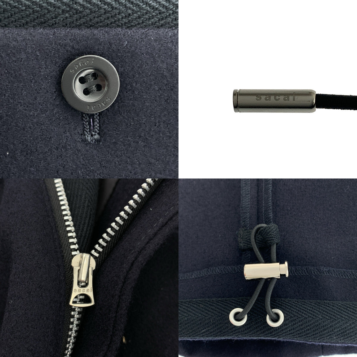 【近全新】sacai | 2024秋冬系列 | 羊毛呢長褲 | 2碼 | 黑色 | 男款