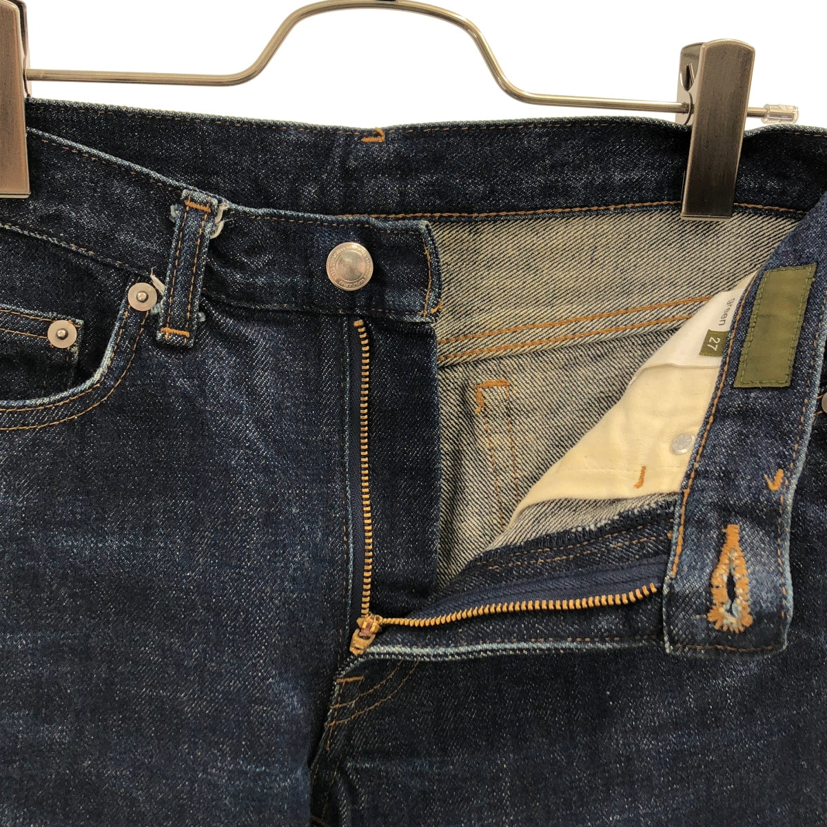 green / グリーン | セルビッチ 濃紺デニム パンツ | 27 | レディース