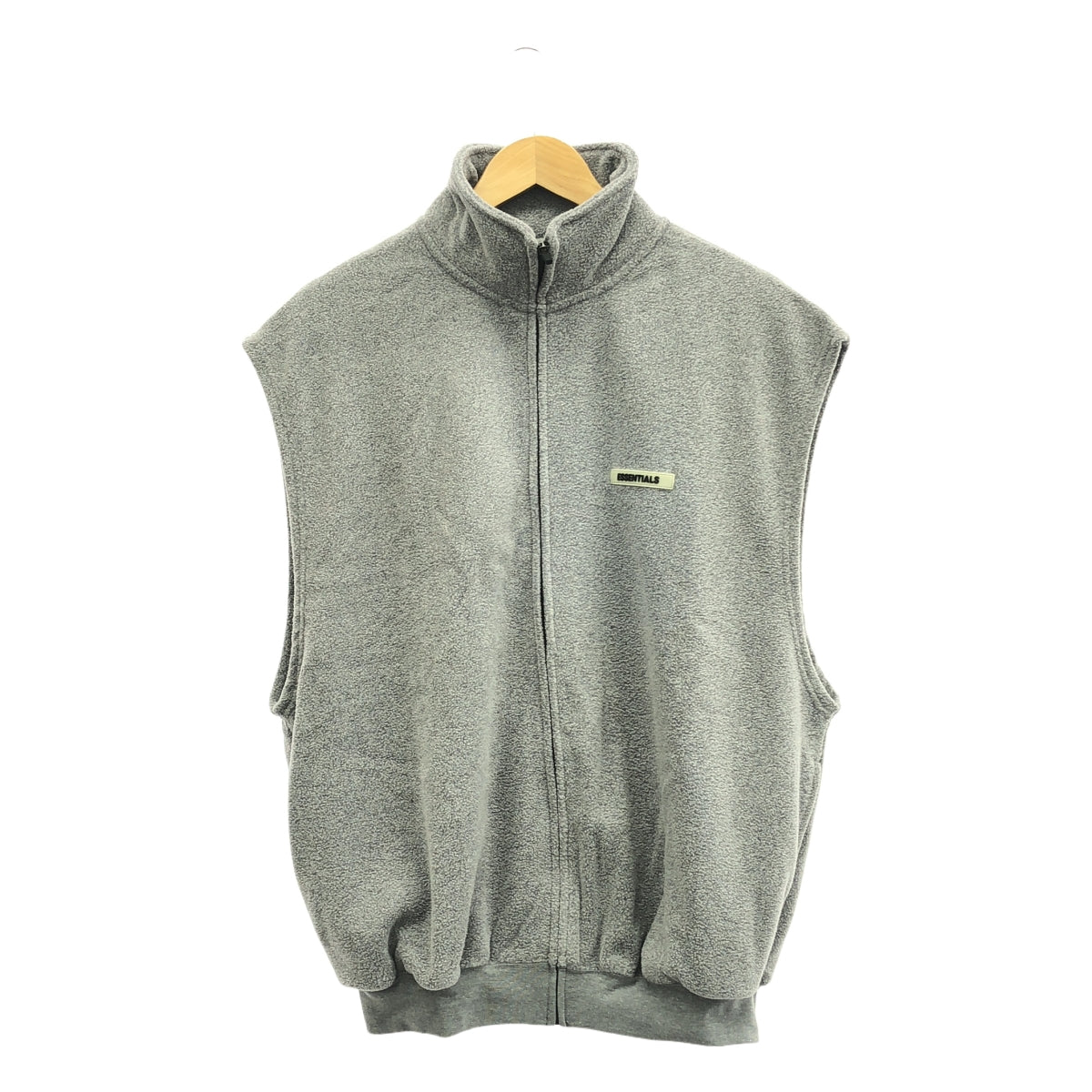 【美品】  FOG ESSENTIALS / エフオージーエッセンシャルズ | フリース ジップアップ ベスト | S | グレー | メンズ