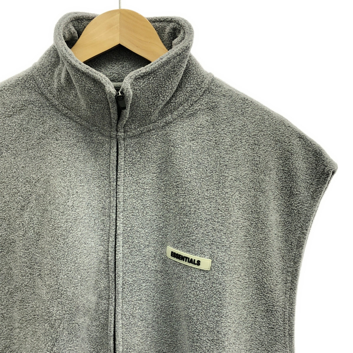 【美品】  FOG ESSENTIALS / エフオージーエッセンシャルズ | フリース ジップアップ ベスト | S | グレー | メンズ
