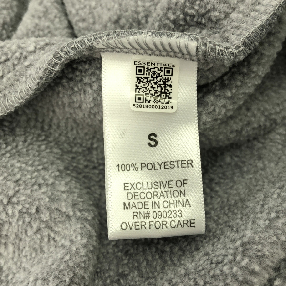 【美品】  FOG ESSENTIALS / エフオージーエッセンシャルズ | フリース ジップアップ ベスト | S | グレー | メンズ