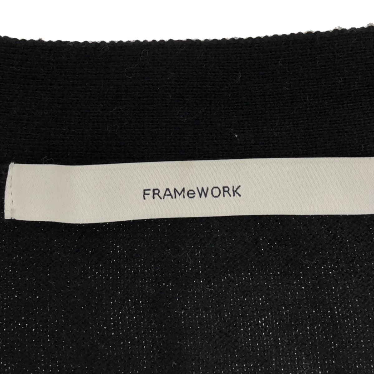 Framework | 2021AW | Wool cashmere V-neck cardigan | Black | Women's