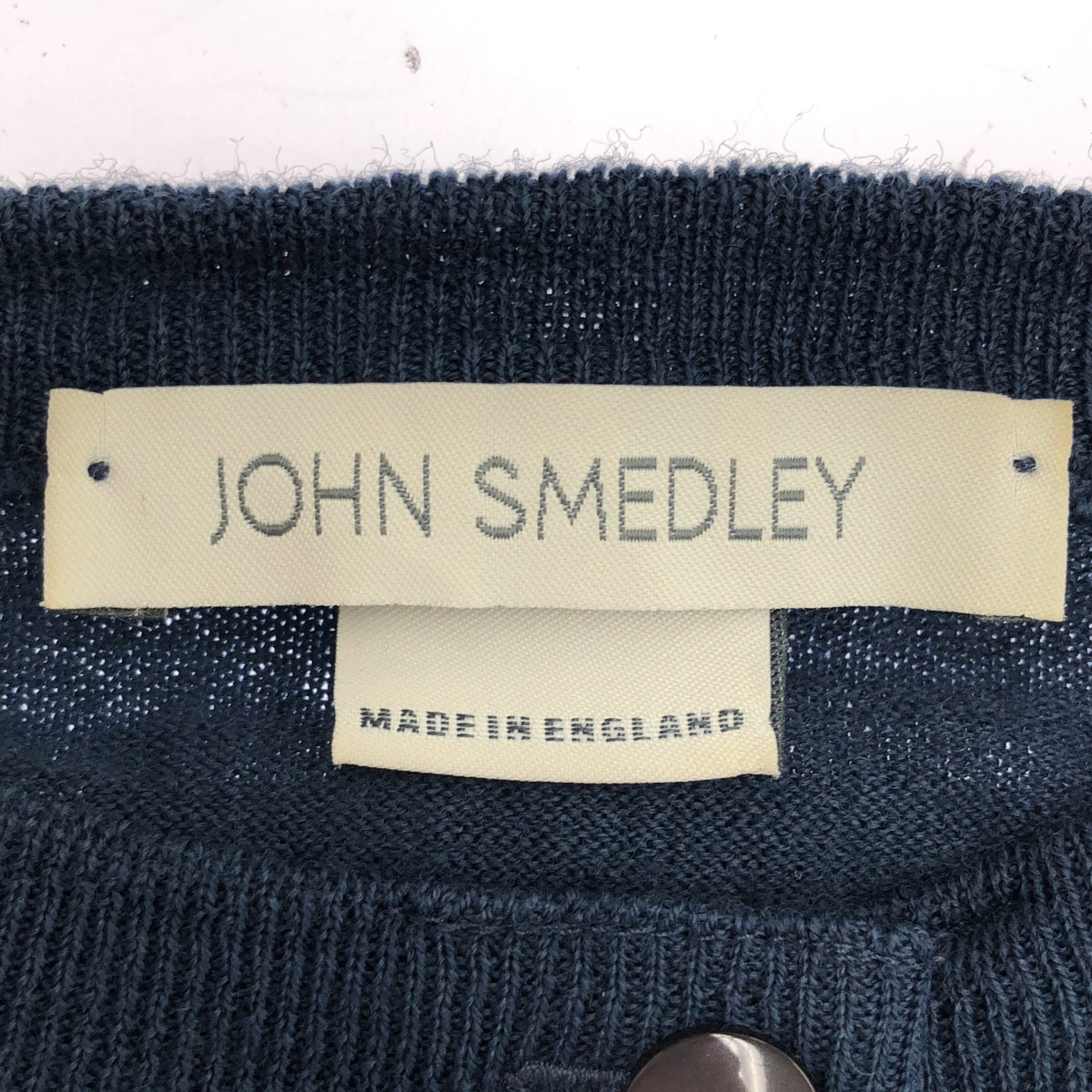 JOHN SMEDLEY / 존스메들리 | 울 크루넥 가디건 | XS | 블루 시스템 | 여성