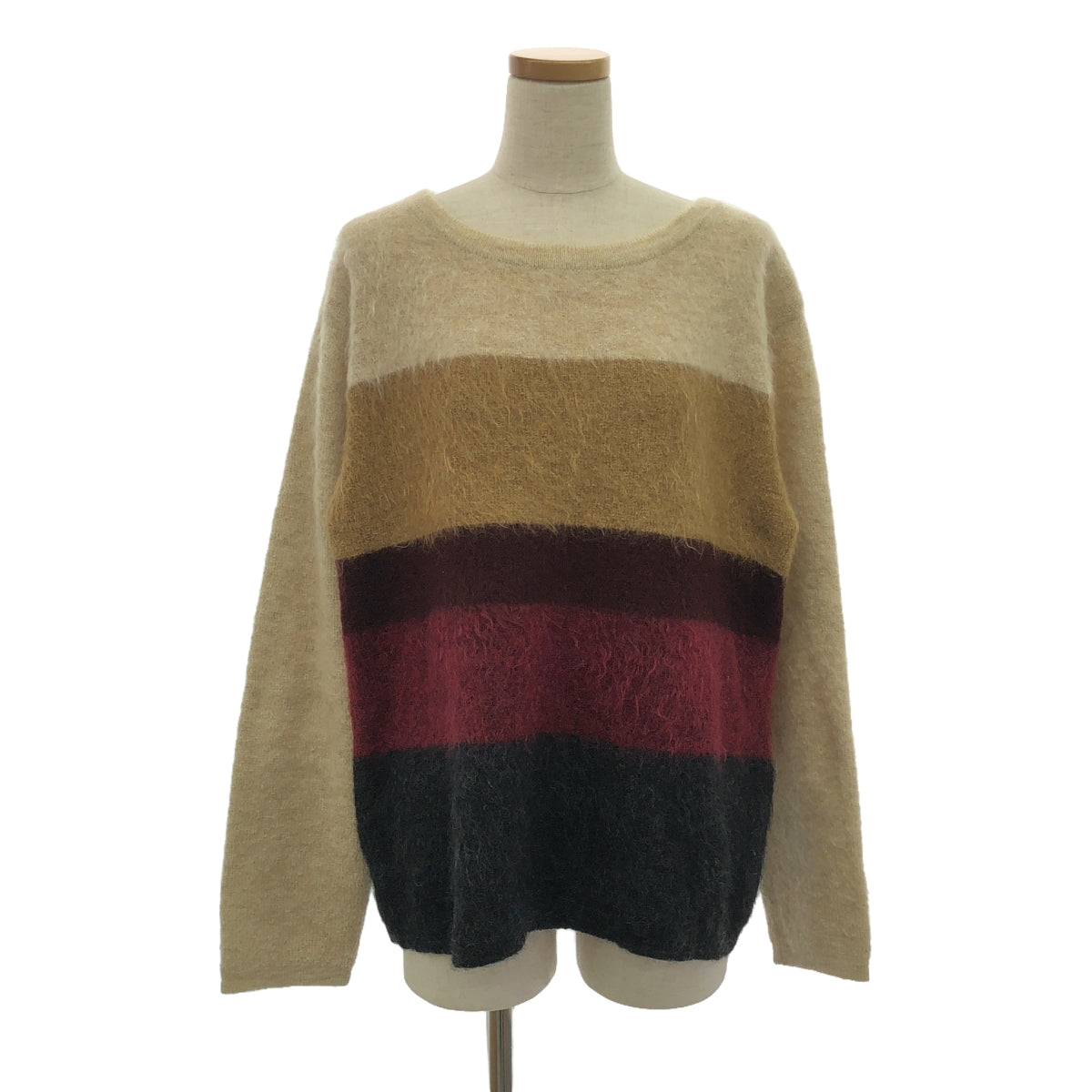 BOTTEGA VENETA | Wool Mohair Crew Neck Over Knit Sweater | Size 38 | Multicolor | Women's