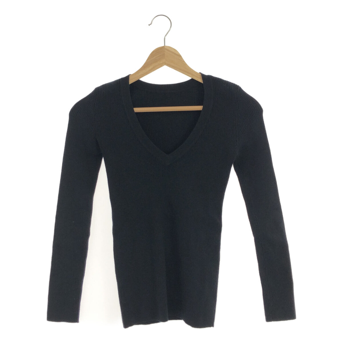 CASA FLINE | Rib knit pullover | F | Black | Women's