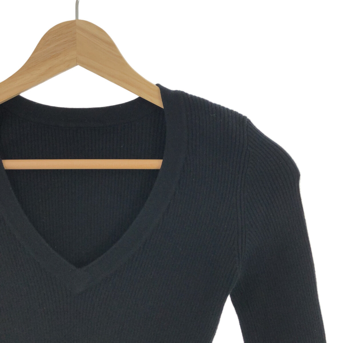 CASA FLINE | Rib knit pullover | F | Black | Women's