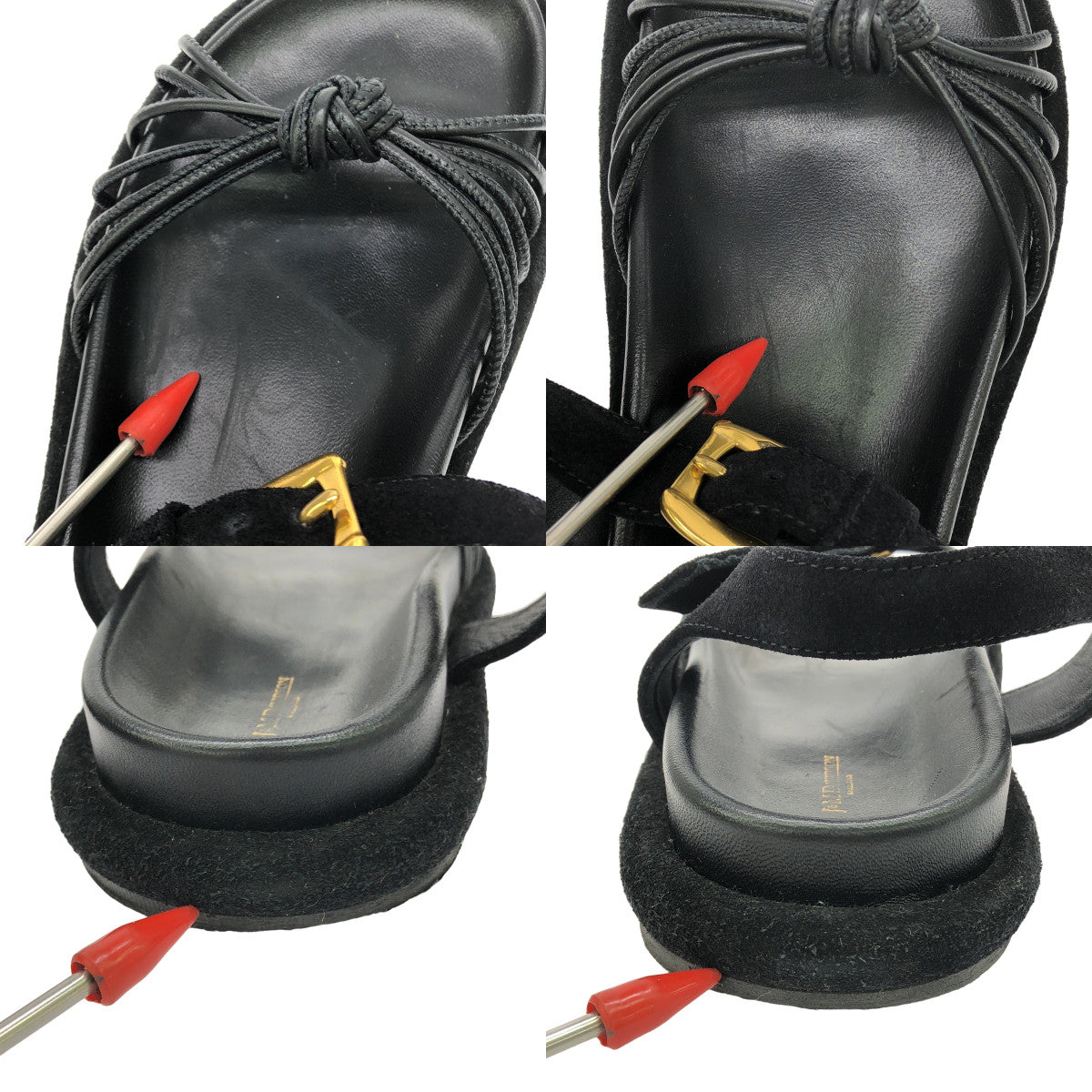 J&M DAVIDSON / ジェイアンドエムデヴィッドソン | STRAPPY KNOTTED SANDAL ストラッピー ノット サンダル | 37 | ブラック | レディース