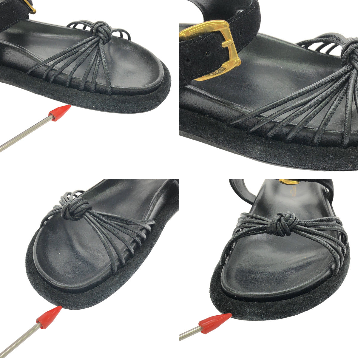 J&M DAVIDSON / ジェイアンドエムデヴィッドソン | STRAPPY KNOTTED SANDAL ストラッピー ノット サンダル | 37 | ブラック | レディース