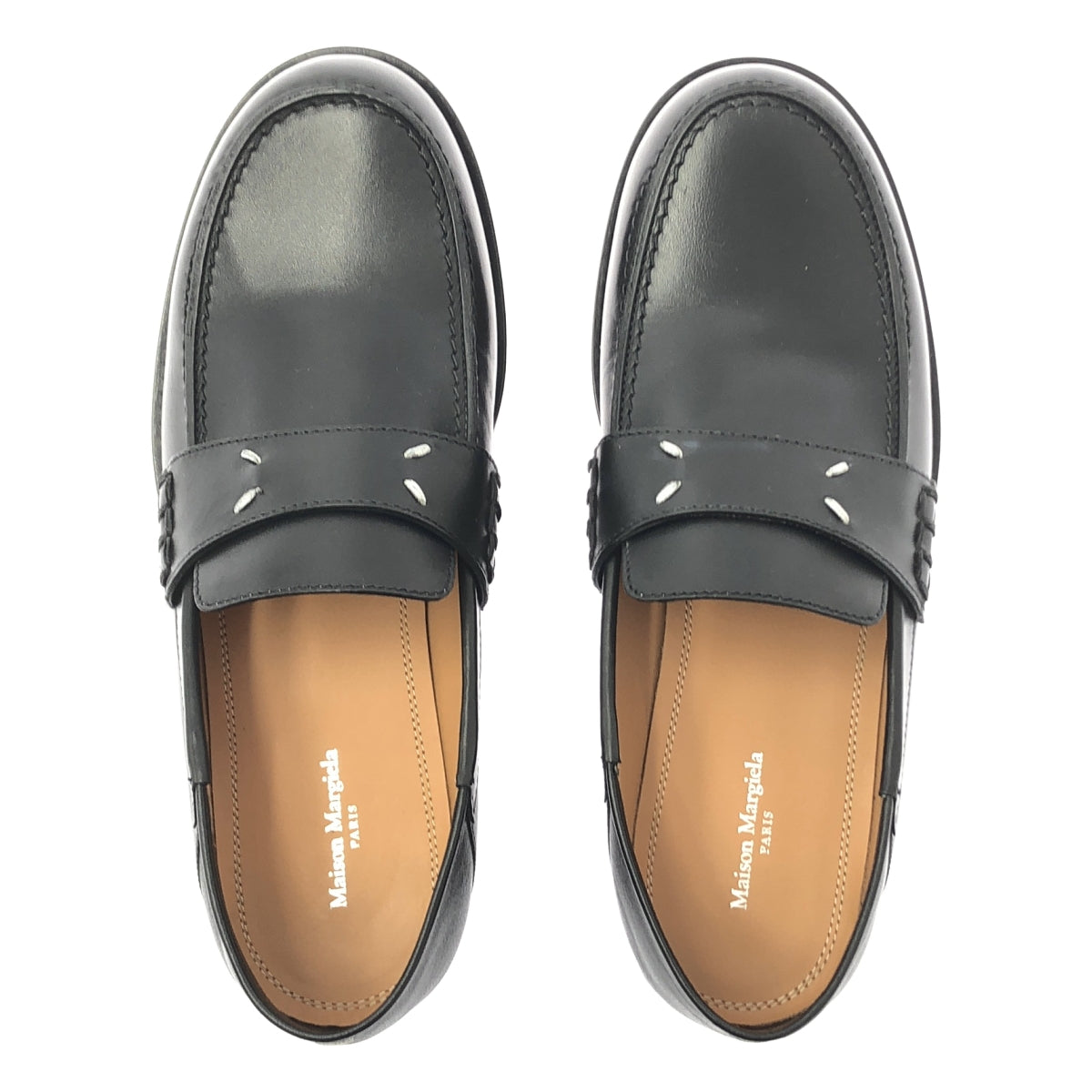 メゾンマルジェラ足袋シューズ　size39 ローファーヒール　黒 マルジェラ ローファーヒール メゾンマルジェラ足袋シューズ size39