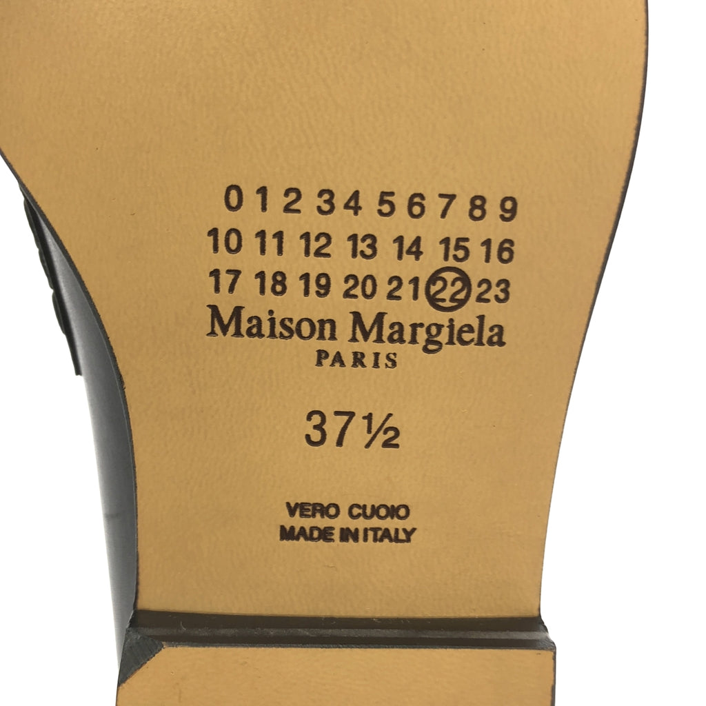 【신품】 Maison Margiela / 메종 마르제라 | camden 스티치 가죽 로퍼 슬리폰 | 37 1/2 | 블랙 | 여성