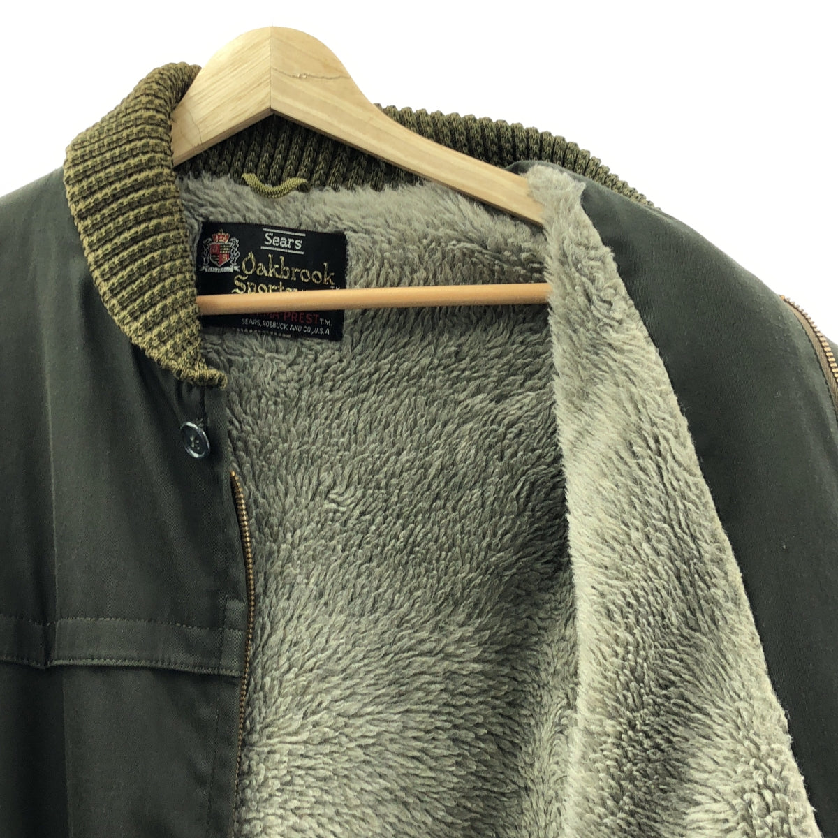 Sears / 시어스 | 60-70s 빈티지 파라오 재킷 보어 라이닝 | 올리브 | 남성