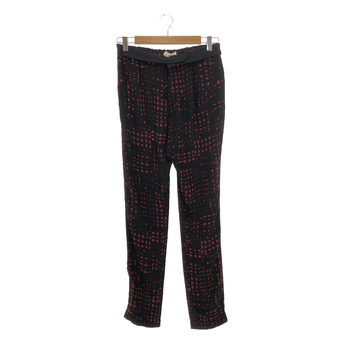 ISABEL MARANT ETOILE |絲格紋全褲 | 1 |黑/紅 |女的