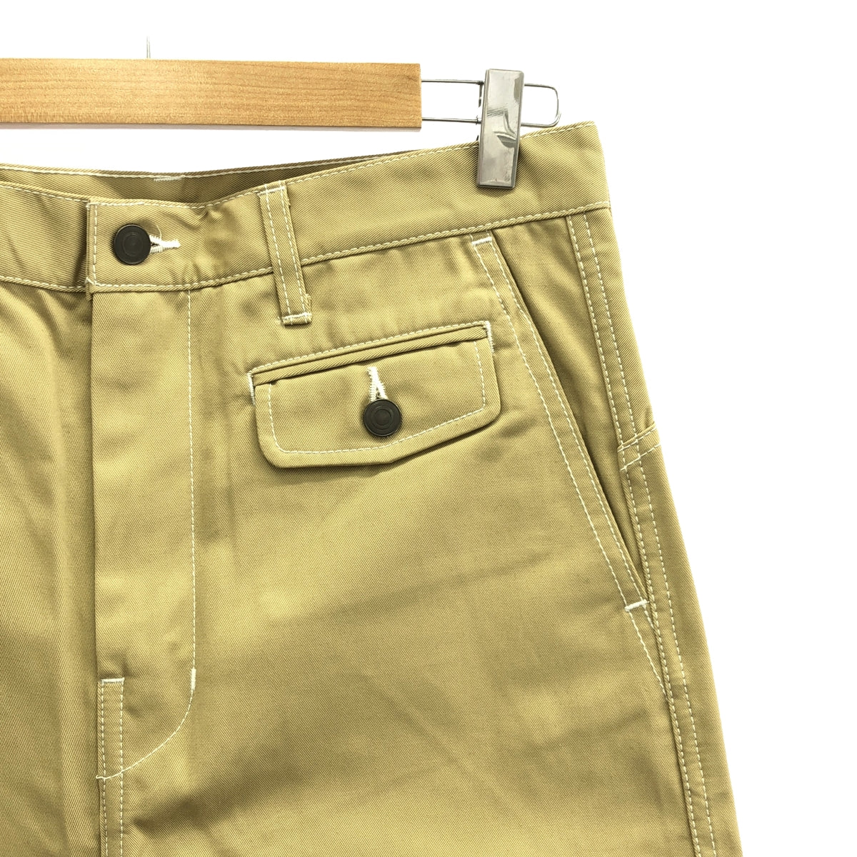 [New] prasthana / Plastana | White Stitch Work Pants | M | Beige | Men's