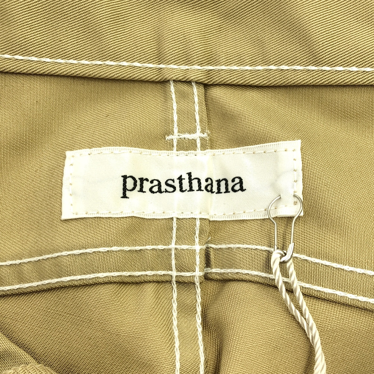 [New] prasthana / Plastana | White Stitch Work Pants | M | Beige | Men's