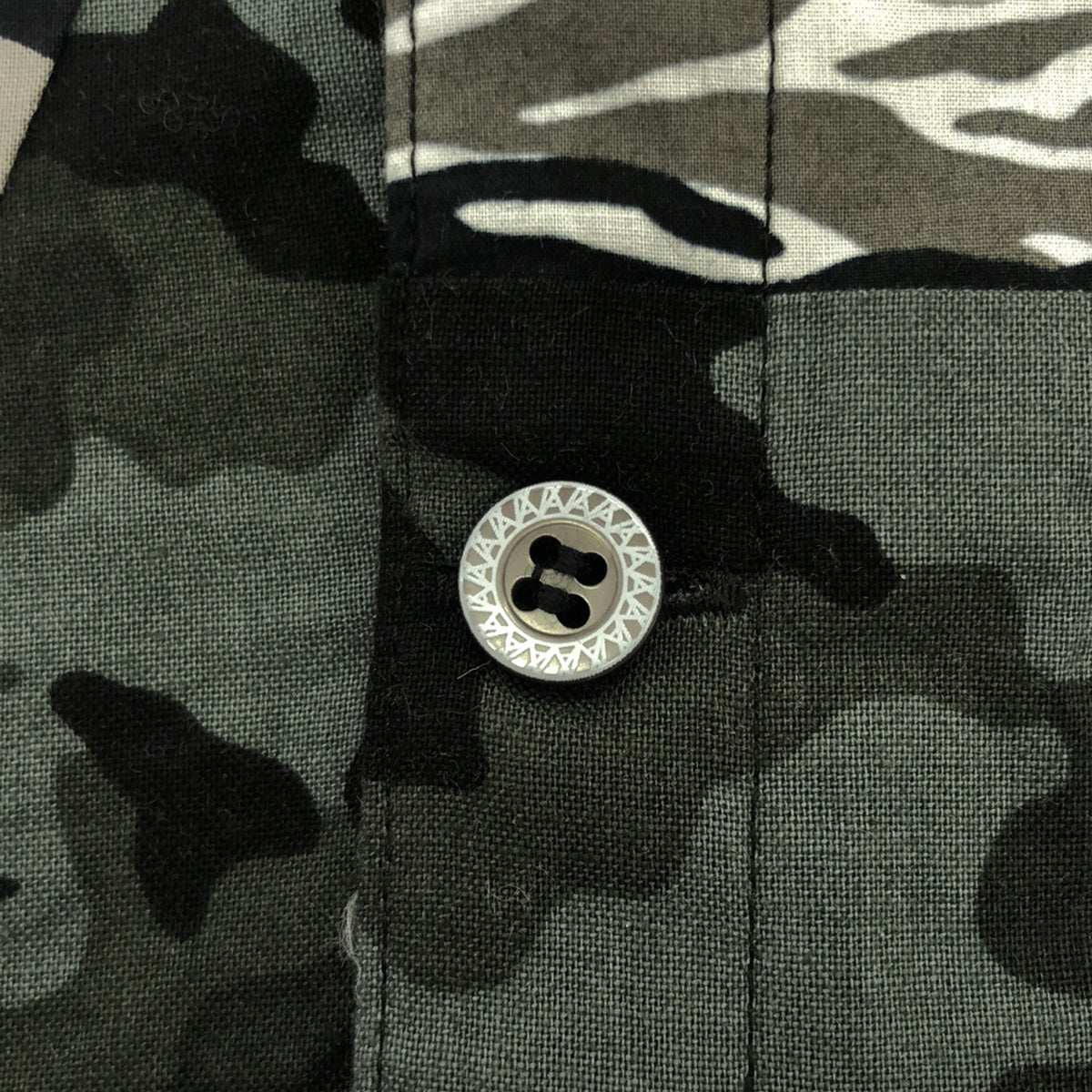 ANSEASON ANREALAGE | Cotton all-over camouflage patch regular collar shirt | 46 | Men's