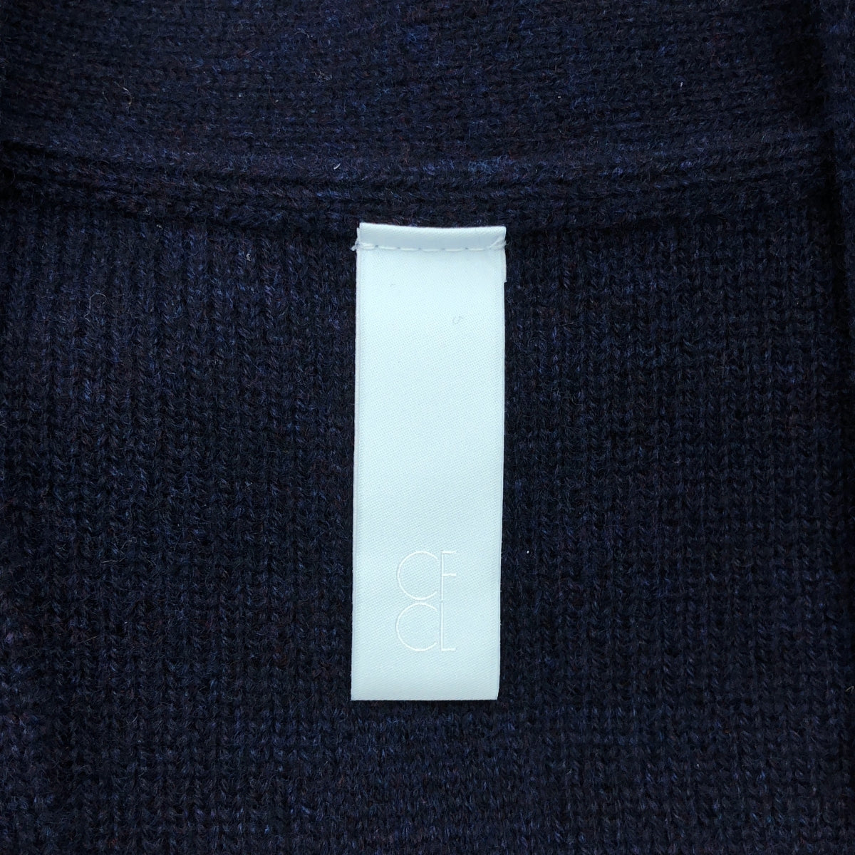 【美品】  CFCL / シーエフシーエル | WOOL MILAN CARDIGAN / ウール ニット カーディガン | 3 | Navy | レディース