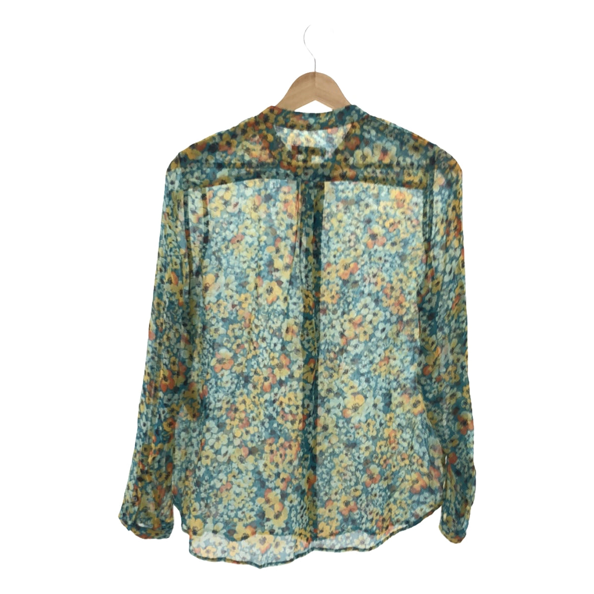 EQUIPMENT | Silk Flower Print Band Collar Shirt | M | Multicolor | Women's