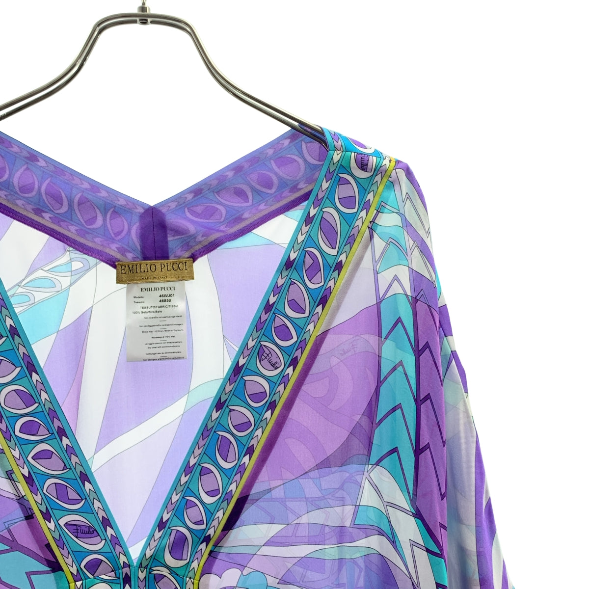 EMILIO PUCCI / エミリオプッチ | シルク 総柄 ドルマンスリーブ