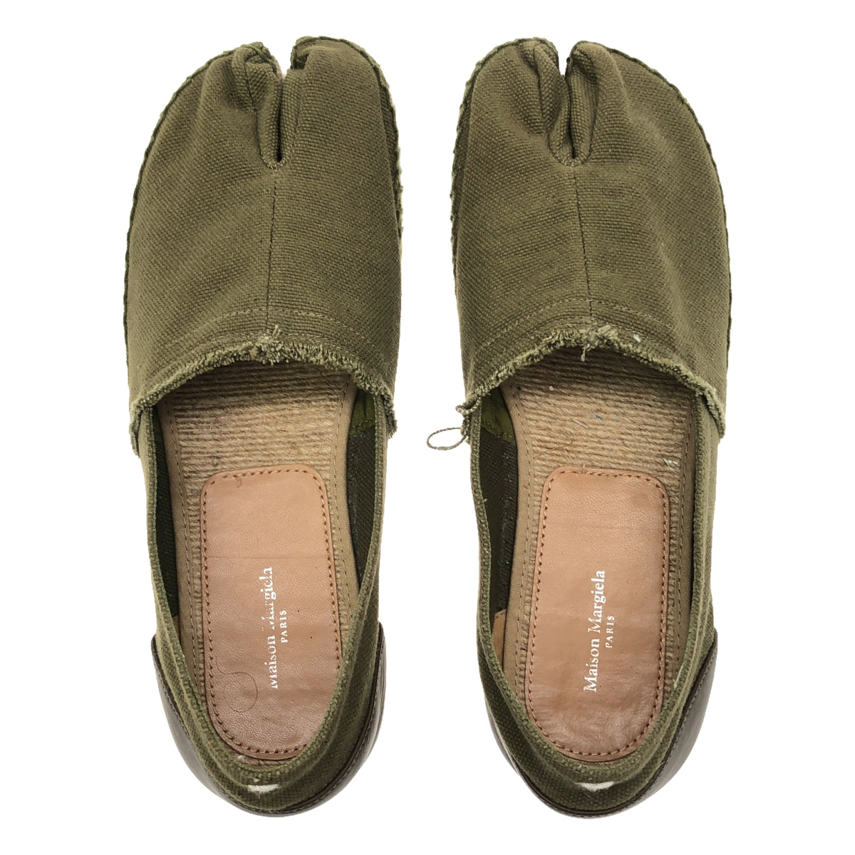 Maison Margiela / 메종 마르젤라 | ESPADRILLES TABI / 타비 에스파드리유 가죽 전환 캔버스 신발 버선 | 39 | 남성