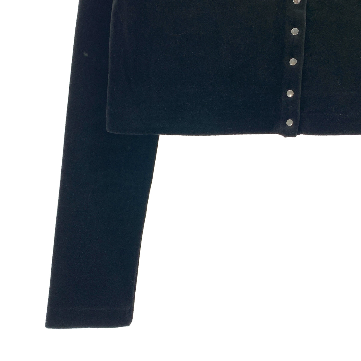 BACCA / バッカ | コットンベロアジャージー ショートスナップカーディガン | S | レディース