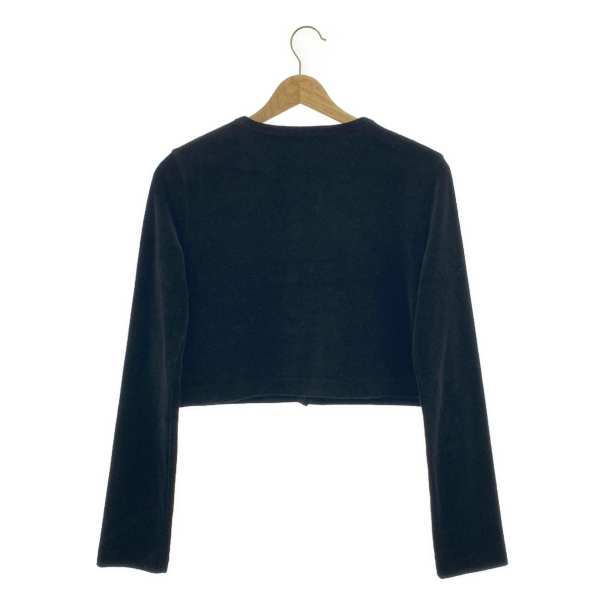 BACCA / バッカ | コットンベロアジャージー ショートスナップカーディガン | S | レディース