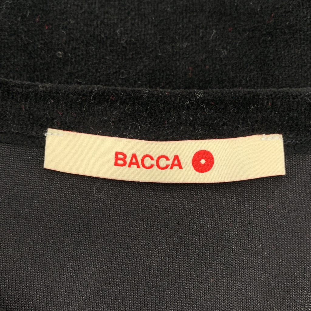 BACCA / 바카 | 코튼 벨로어 저지 짧은 스냅 카디건 | S | 여성