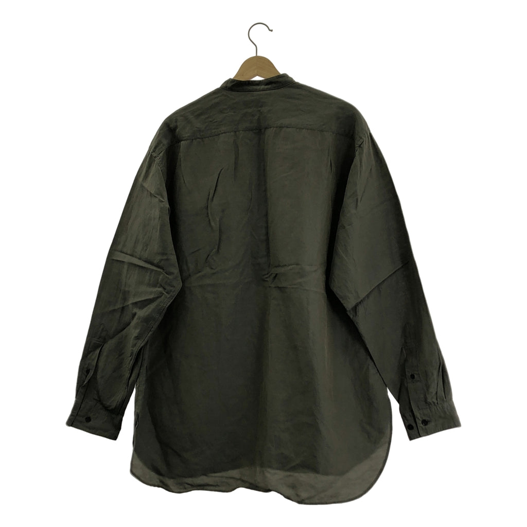 marka / マーカ | 2022SS | BAND COLLAR SHIRT P.O CUPRO LINEN COTTON CLOTH コットン リネン バンドカラーシャツ | 2 | メンズ