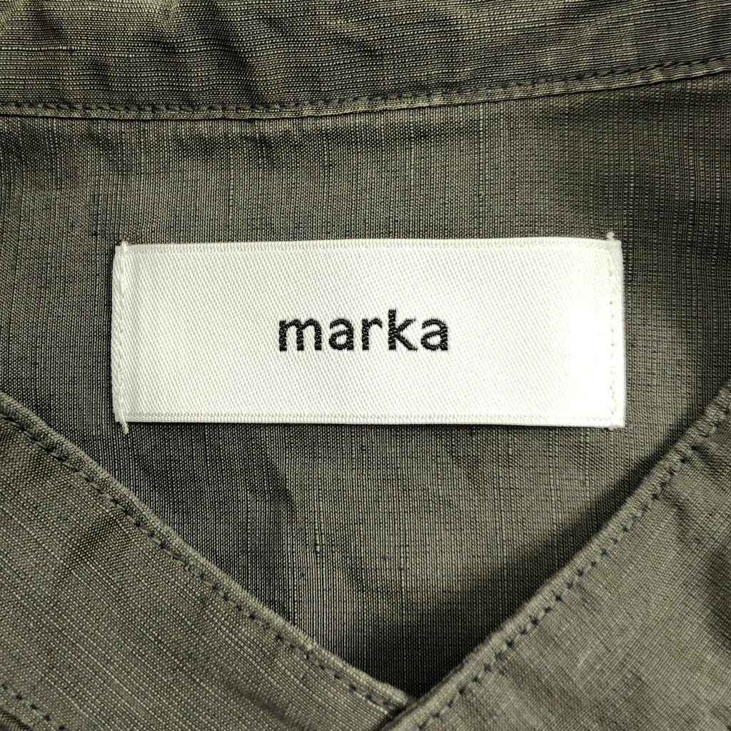 marka / マーカ | 2022SS | BAND COLLAR SHIRT P.O CUPRO LINEN COTTON CLOTH コットン リネン バンドカラーシャツ | 2 | メンズ