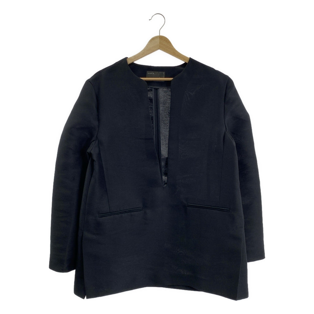 NOBLE / ノーブル | 2025SS | キーホールネックプルオーバー | F | ブラック | レディース