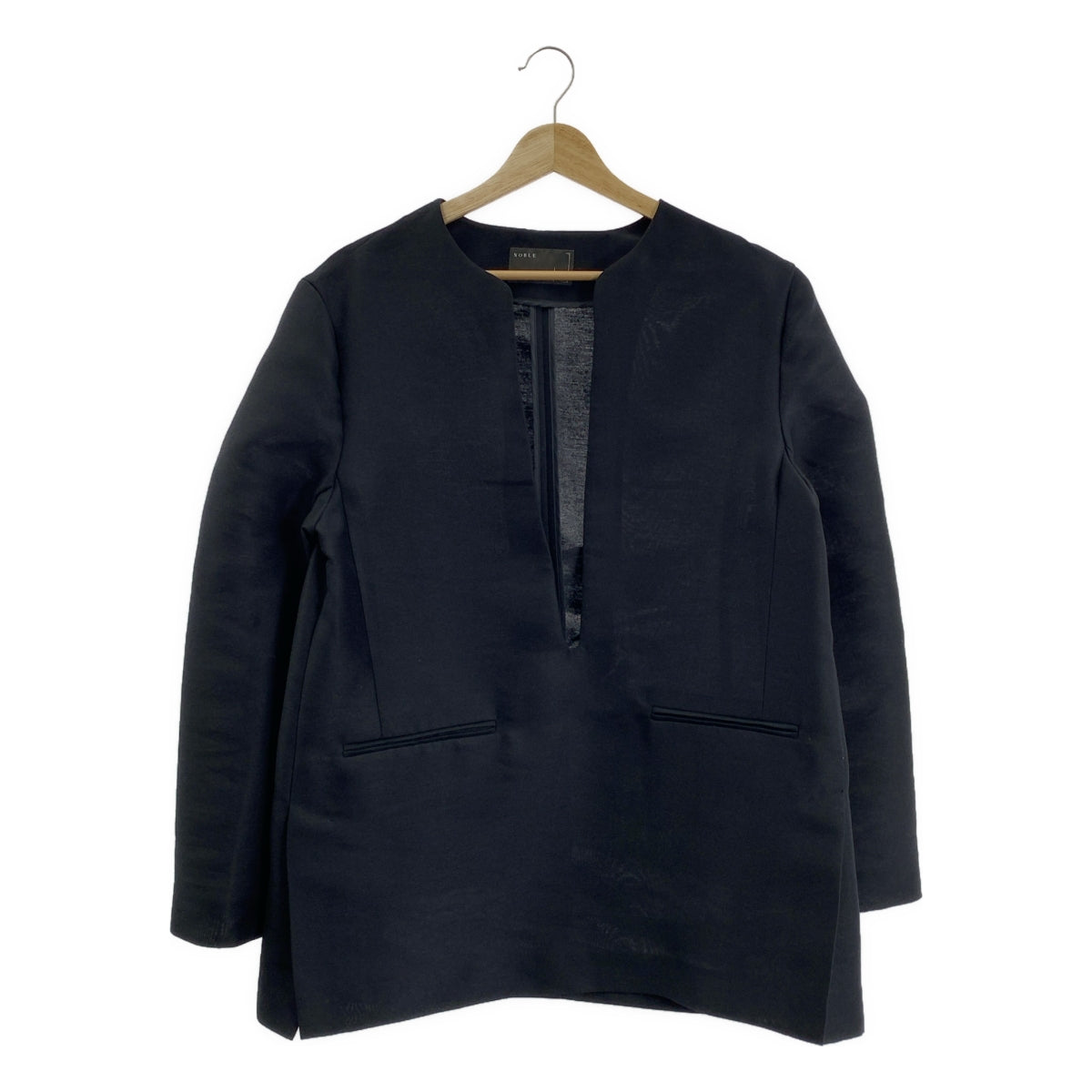 NOBLE / ノーブル | 2025SS | キーホールネックプルオーバー | F | ブラック | レディース