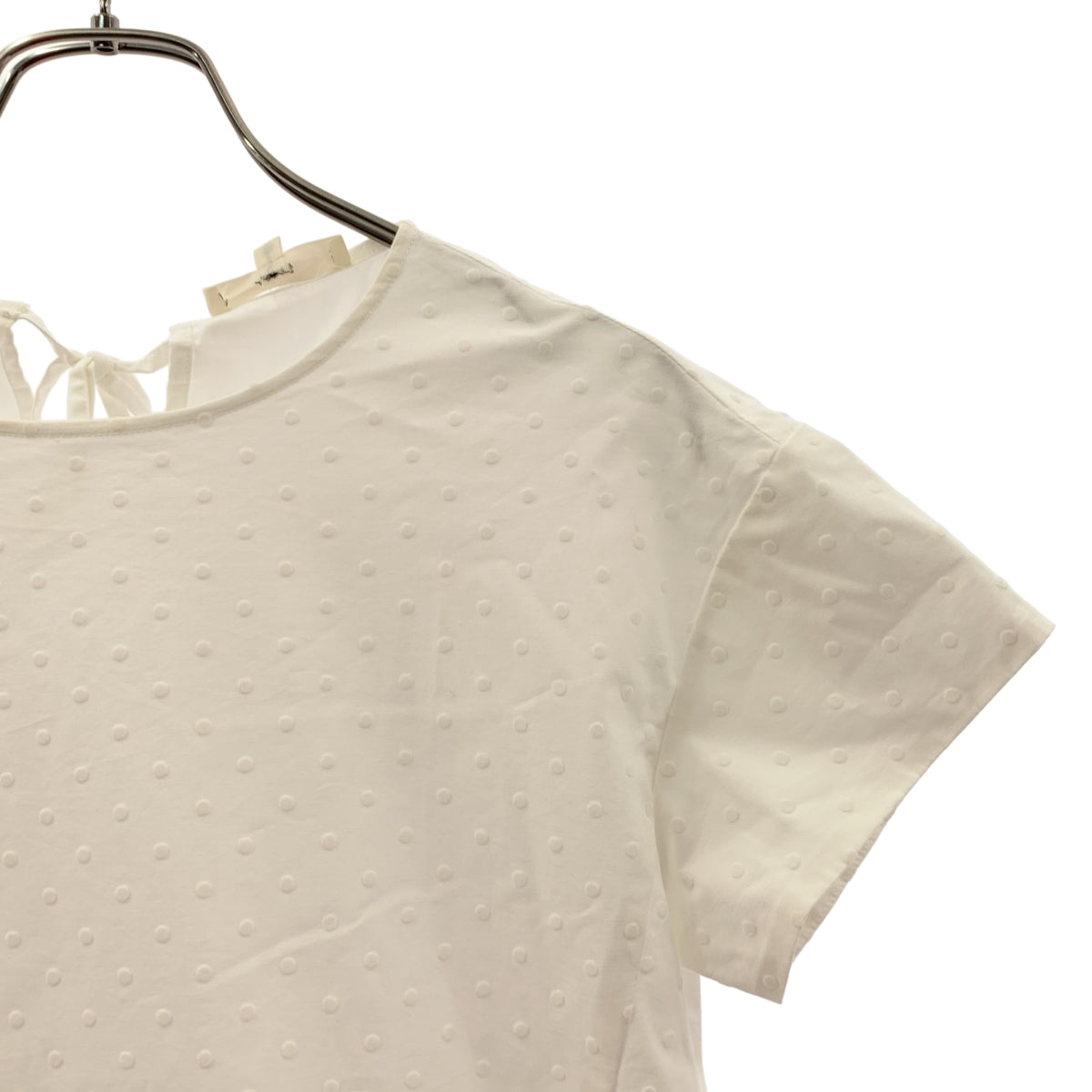 yori / ヨリ | フロッキー ドット プリント ペプラム ブラウス シャツ | 36 | レディース