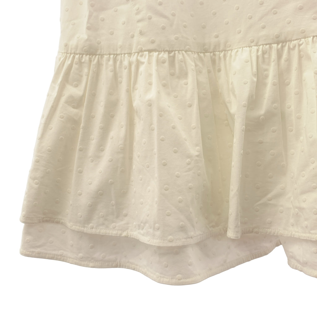 yori / ヨリ | フロッキー ドット プリント ペプラム ブラウス シャツ | 36 | レディース