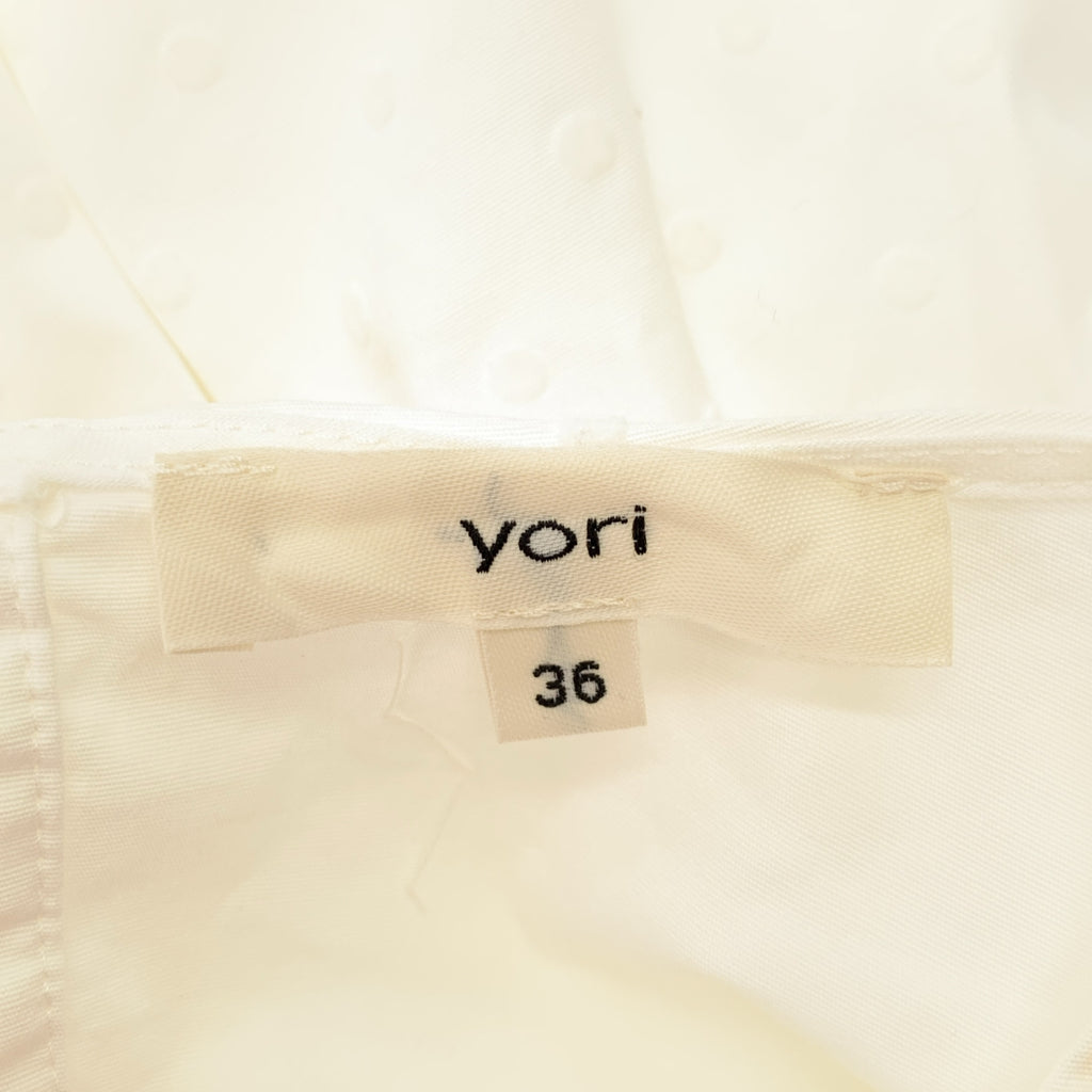 yori / ヨリ | フロッキー ドット プリント ペプラム ブラウス シャツ | 36 | レディース