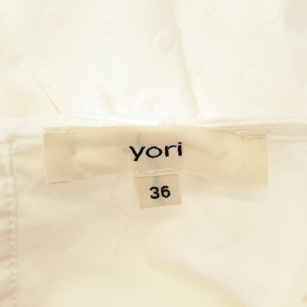 yori / ヨリ | フロッキー ドット プリント ペプラム ブラウス シャツ | 36 | レディース