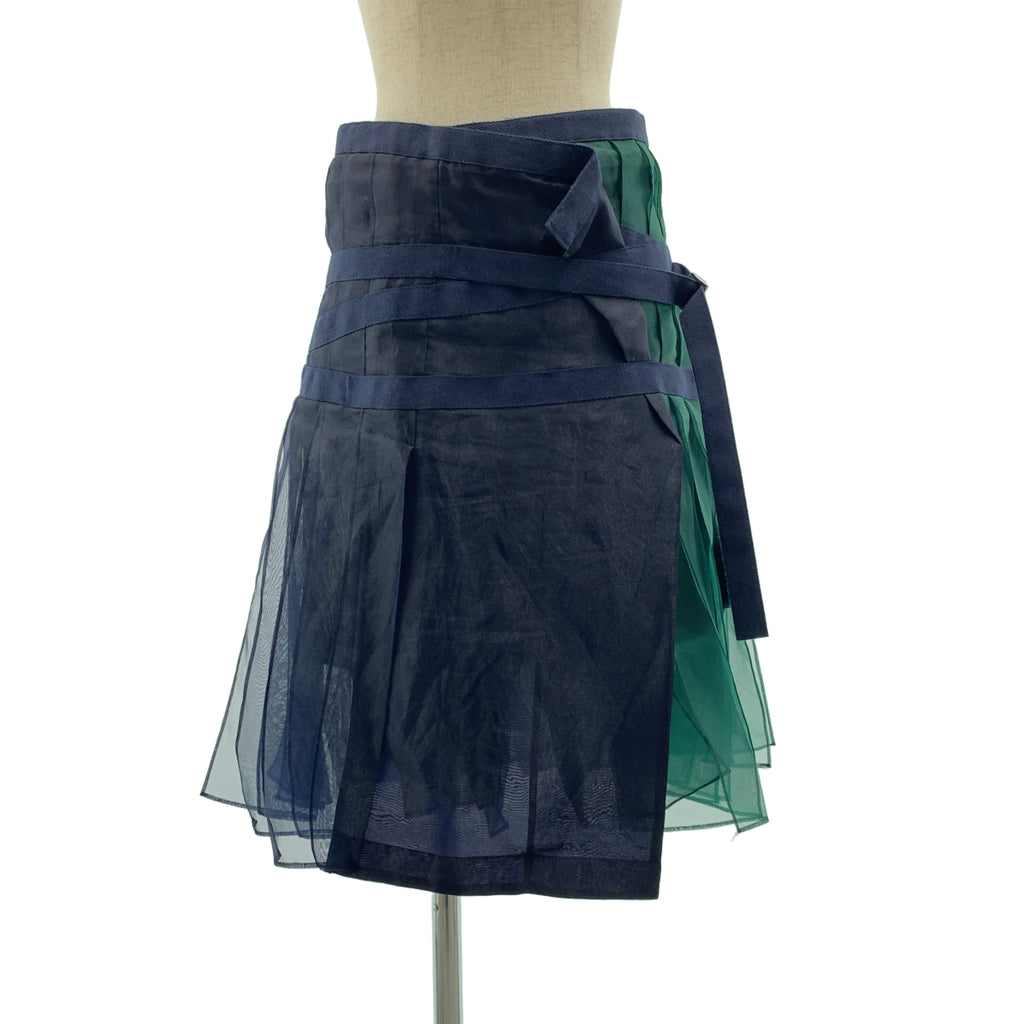 sacai | 不對稱調整歐根紗褶襉半身裙 | 1 |