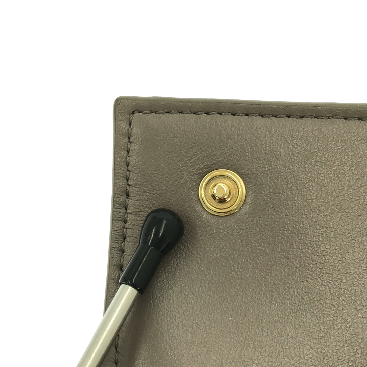 CELINE / セリーヌ | レザー ロゴ スモール トリフォールド コンパクト ウォレット 財布 |