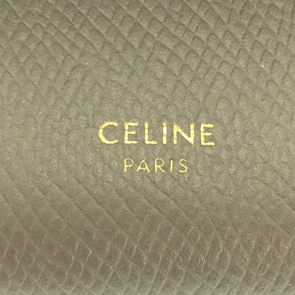 CELINE / セリーヌ | レザー ロゴ スモール トリフォールド コンパクト ウォレット 財布 |
