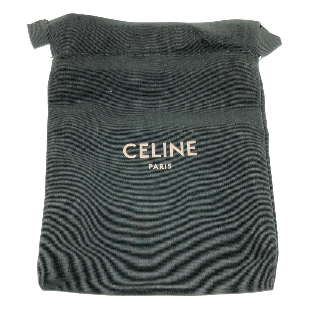 CELINE / セリーヌ | レザー ロゴ スモール トリフォールド コンパクト ウォレット 財布 |