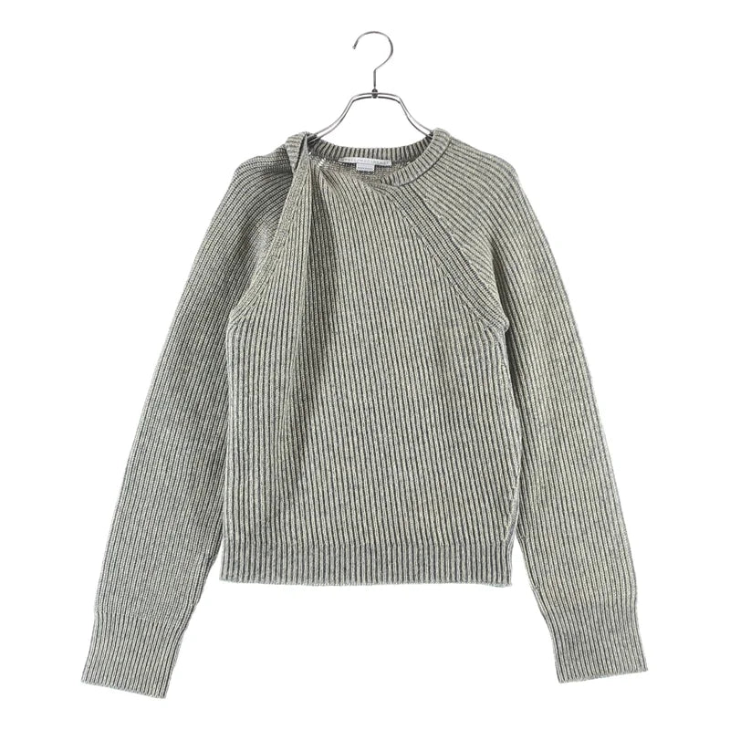 【美品】  STELLA McCARTNEY / ステラマッカートニー | 変形 アシンメトリー ニット セーター | S | グレー系 | レディース