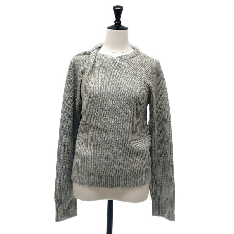 【美品】  STELLA McCARTNEY / ステラマッカートニー | 変形 アシンメトリー ニット セーター | S | グレー系 | レディース