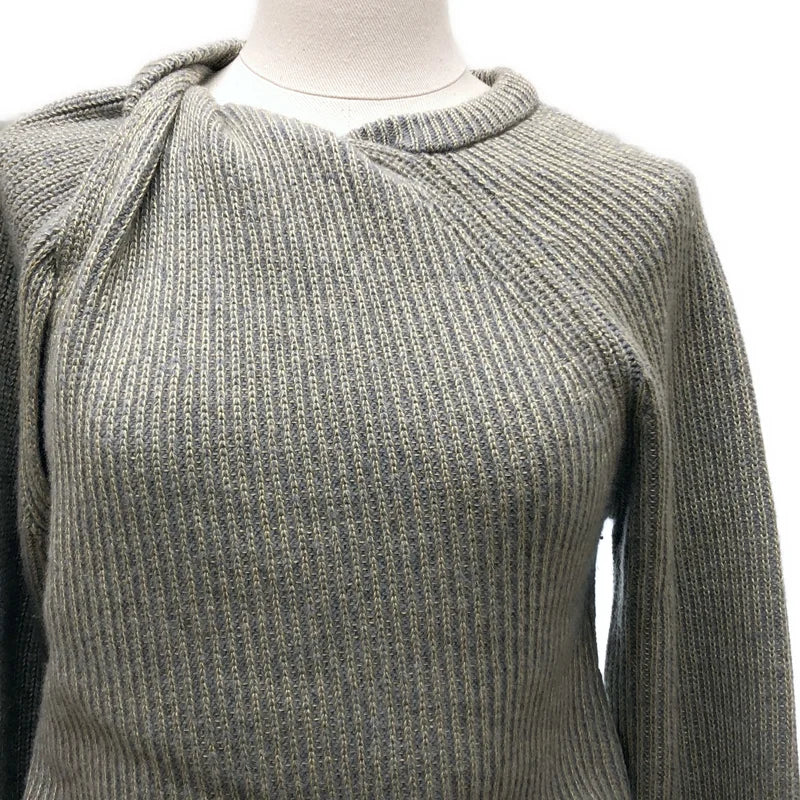 【美品】  STELLA McCARTNEY / ステラマッカートニー | 変形 アシンメトリー ニット セーター | S | グレー系 | レディース