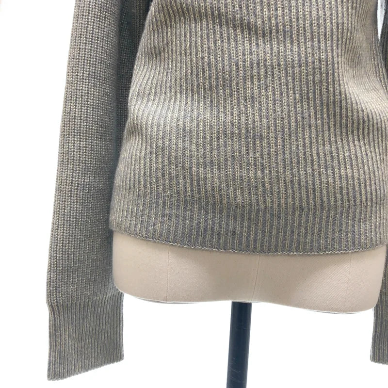 【美品】  STELLA McCARTNEY / ステラマッカートニー | 変形 アシンメトリー ニット セーター | S | グレー系 | レディース