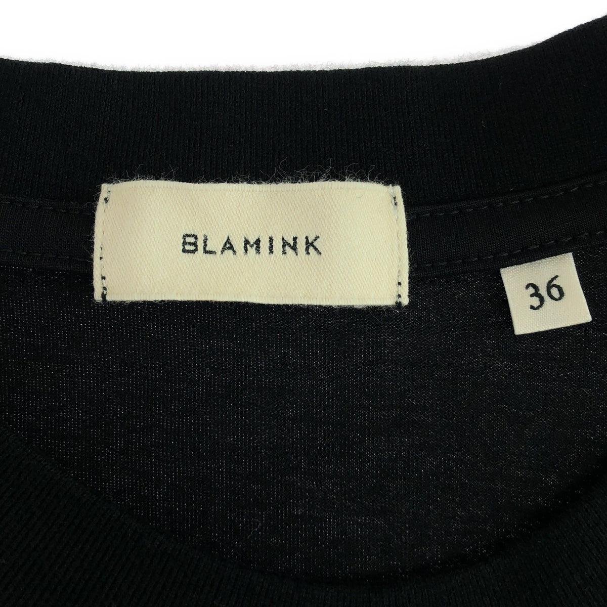 BLAMINK | PRE Cotton Logo T-Shirt Cut and Sew | Size 36 | Black | Women's