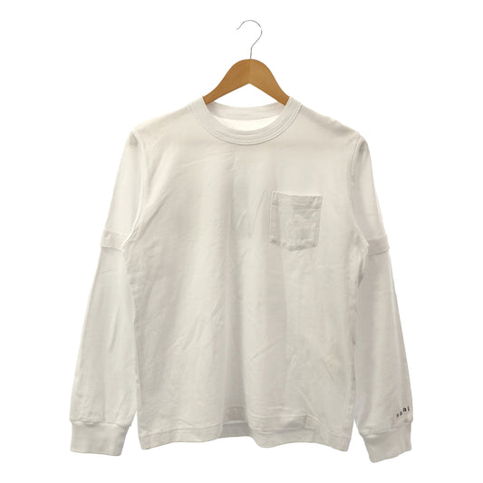 sacai / サカイ | Back Print L/S T-Shirt カットソー | 1 | ホワイト/ブラック | メンズ
